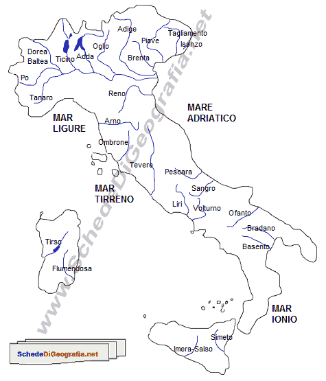 Principali fiumi italiani