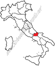 La posizione del Molise in Italia