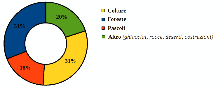 La superficie europea a seconda della sua destinazione