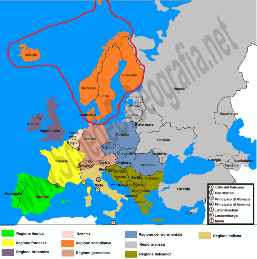 La regione scandinava